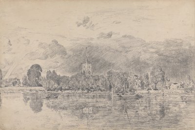 Fulham Church from Across the River by John Constable